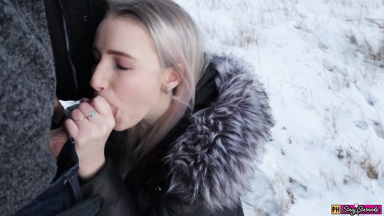 Зимний минет на природе - будет что вспомнить