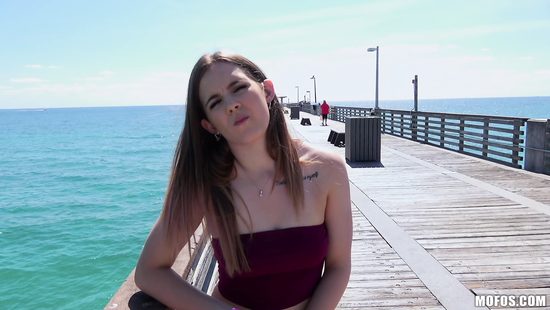 Пикапнул девчонку на берегу моря и трахнул её в кустах за деньги