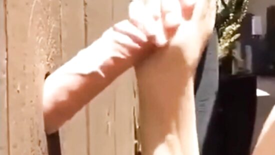 Через дырку 